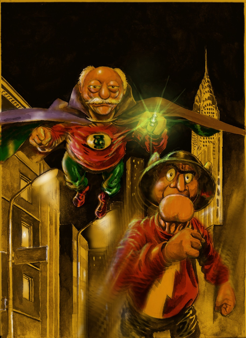 Illustration for article titled What If The Muppets Existed In The DC And Marvel Universes?